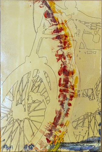 Im Kreis 2 by Oliver Sachse, Painting for Sale on Select