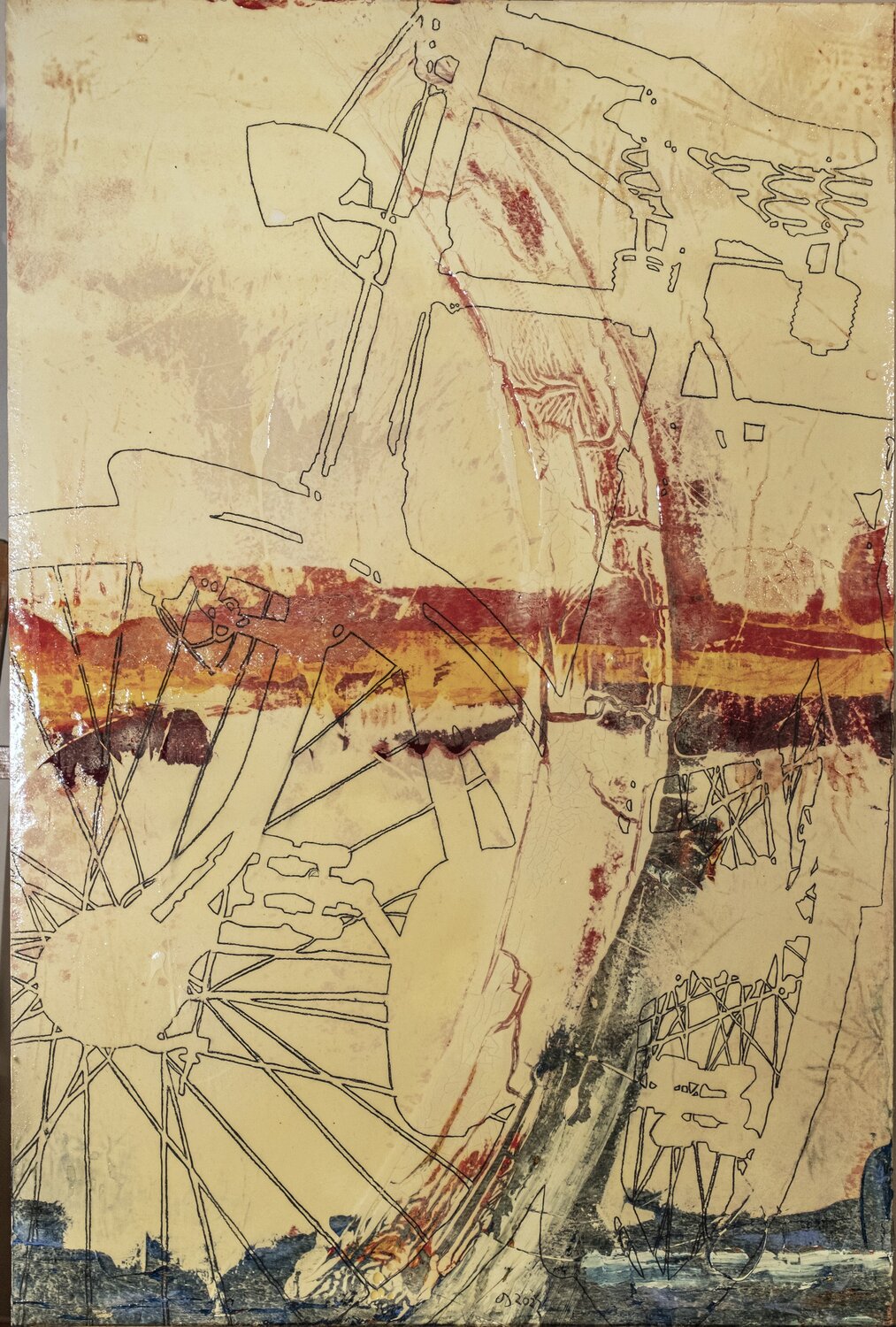 Im Kreis 3 Oliver Sachse Original painting for sale