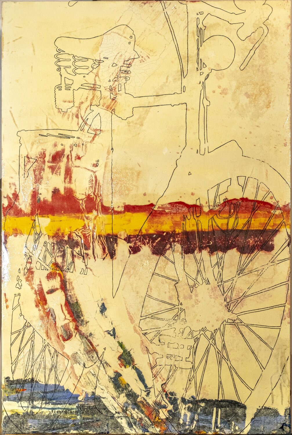 Im Kreis 4 Oliver Sachse Original painting for sale