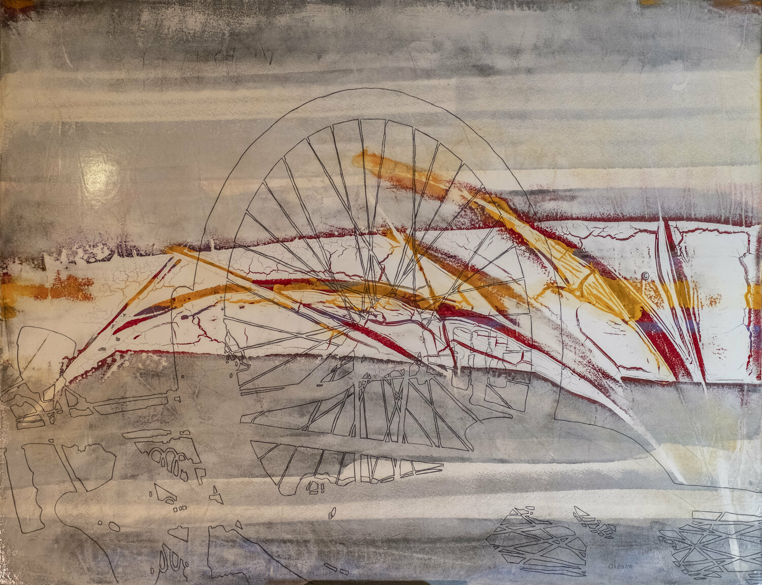 Horizont III Oliver Sachse Original painting for sale