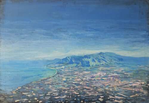 distance, blue sky by Luca Raimondi, Painting for Sale on Select