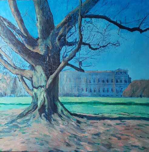 tree shadow by Luca Raimondi, Painting for Sale on Select