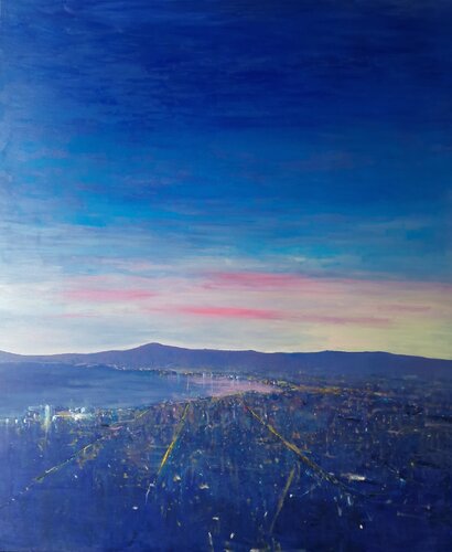 Palermo, last light by Luca Raimondi, Painting for Sale on Select