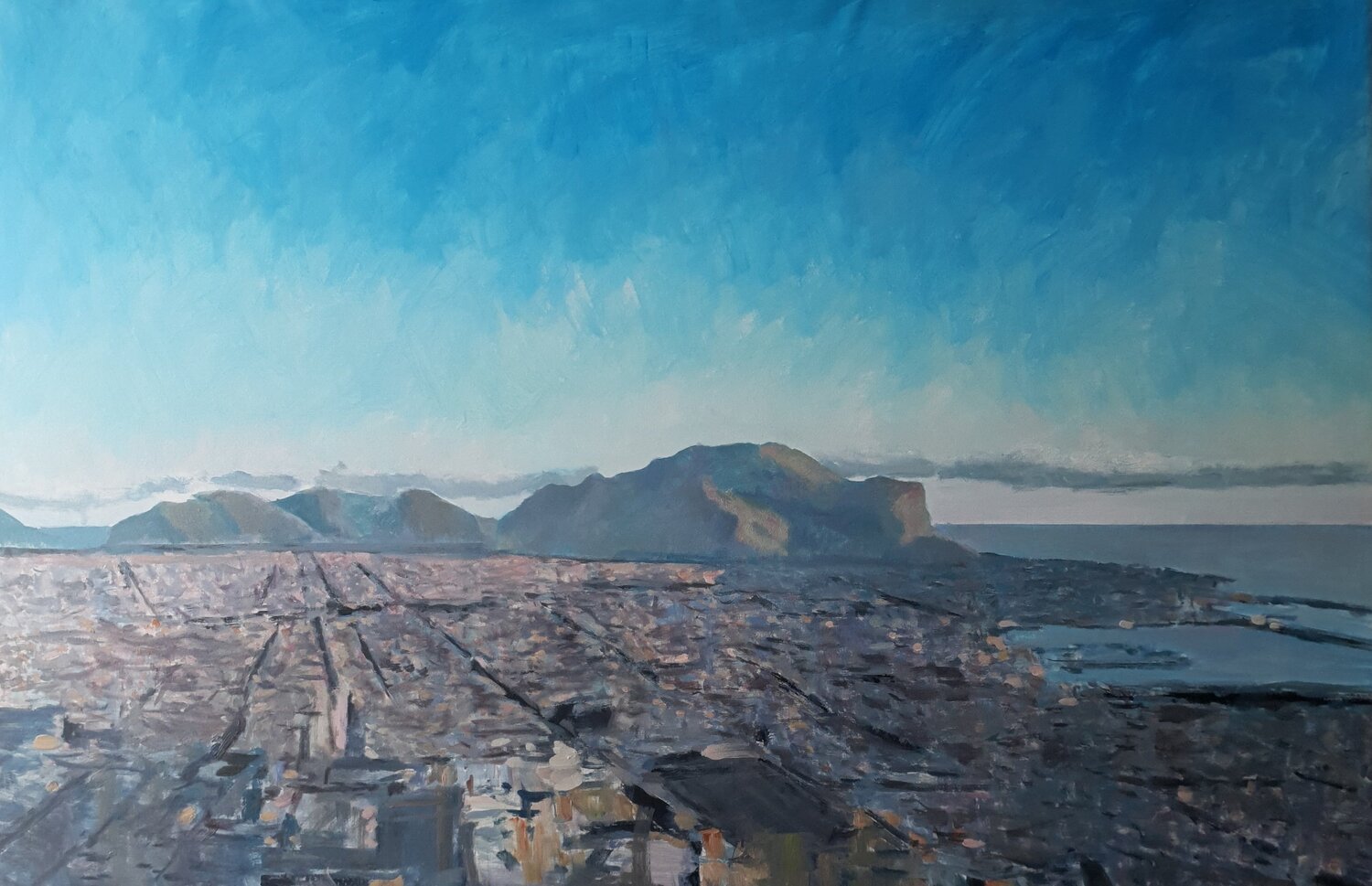 early morning light, Palermo Luca Raimondi Original painting for sale