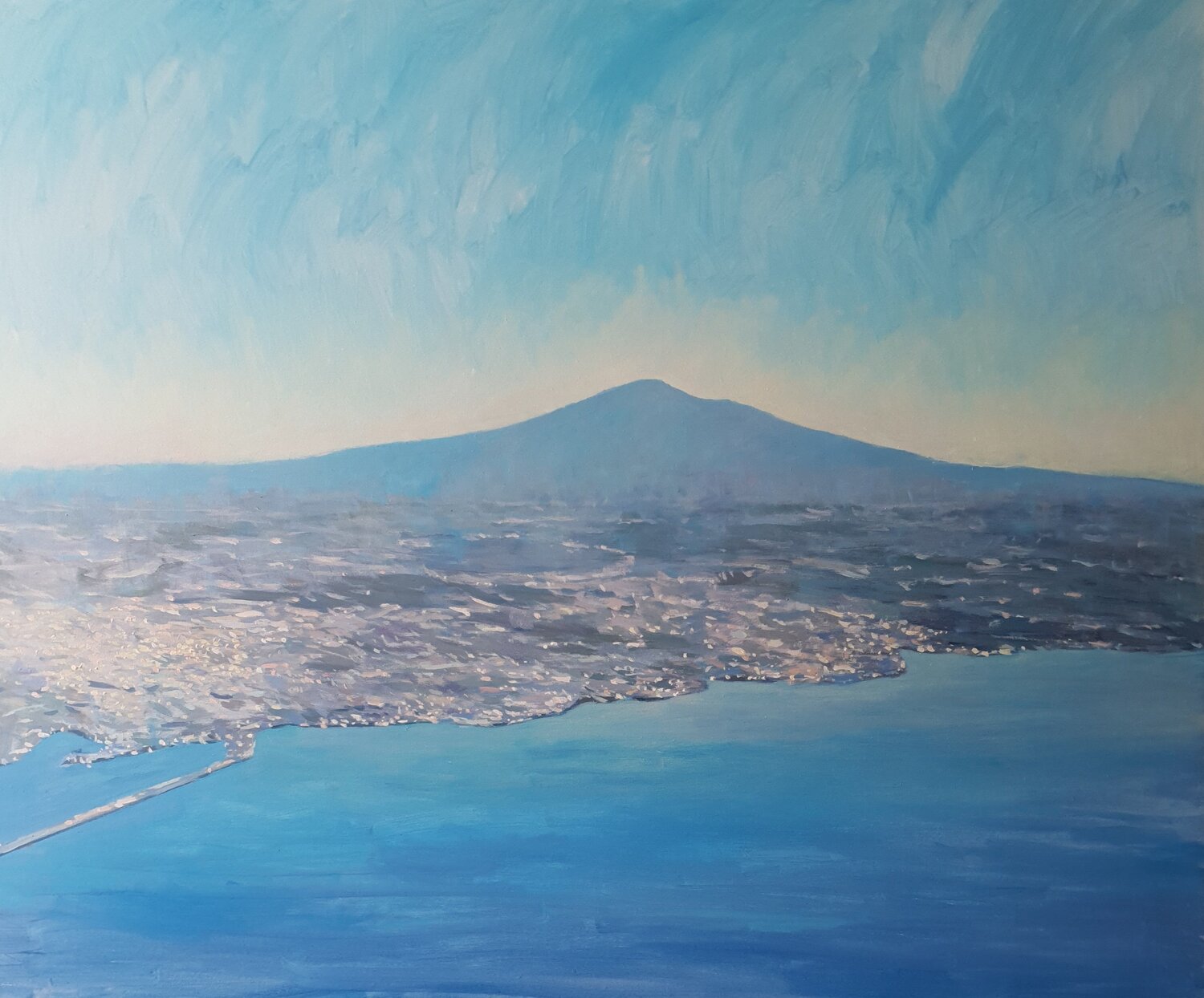 day light, mount Etna, Catania Luca Raimondi Original painting for sale
