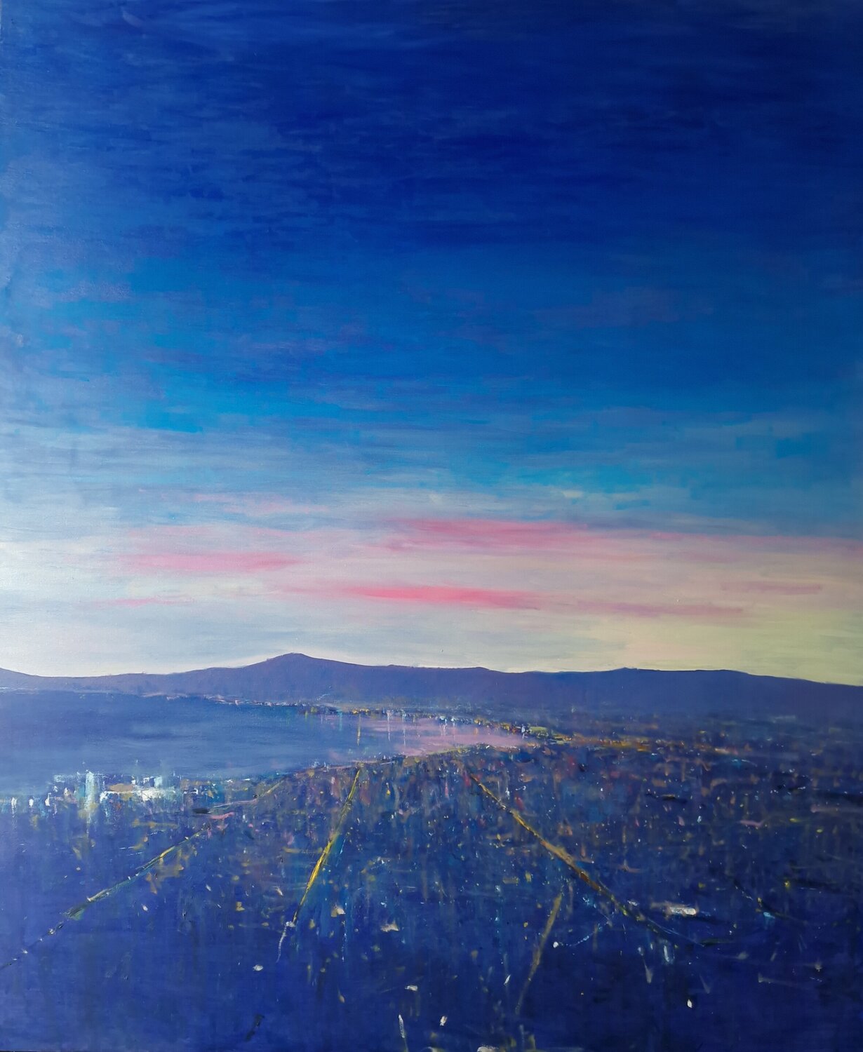 Palermo, last light Luca Raimondi Original painting for sale