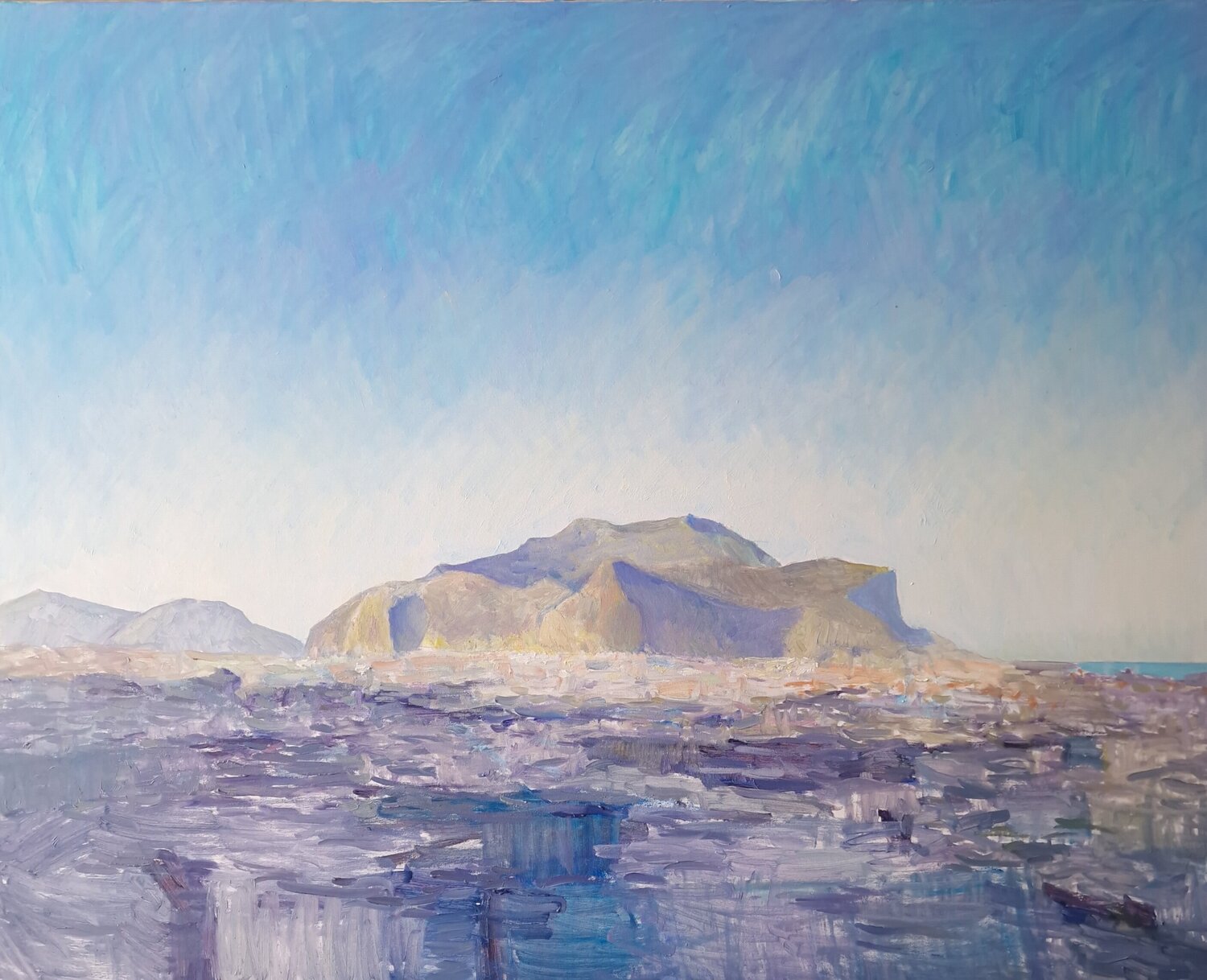 Montepellegrino, Palermo, midday #2 Luca Raimondi Original painting for sale