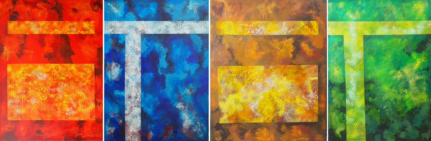 4 estaciones ARANTXA CAMPOS Original painting for sale