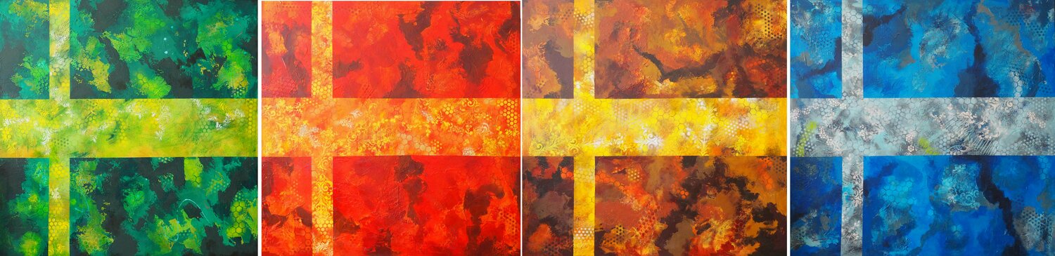 4 estaciones ARANTXA CAMPOS Original painting for sale