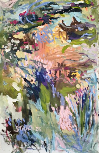 Resting in the sunny garden by Emily Starck, Painting for Sale on Select