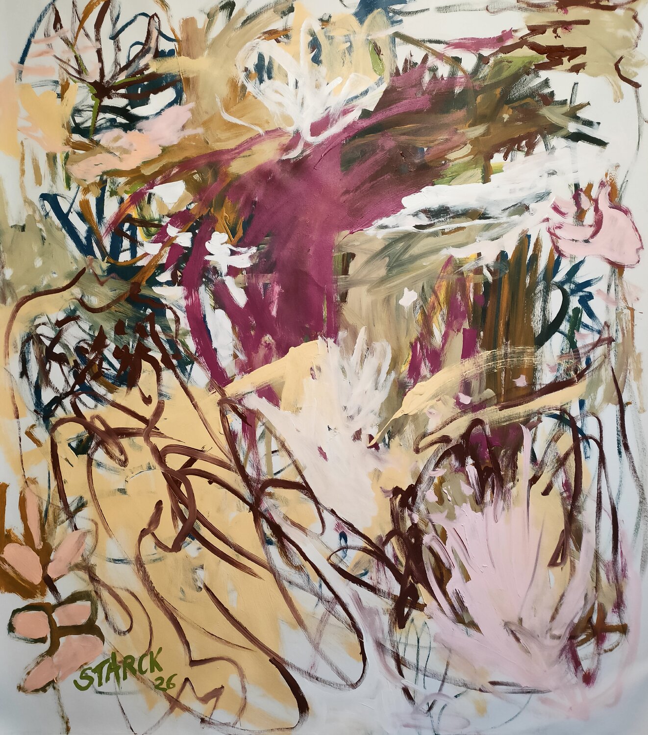 Woman in the garden Emily Starck Original painting for sale