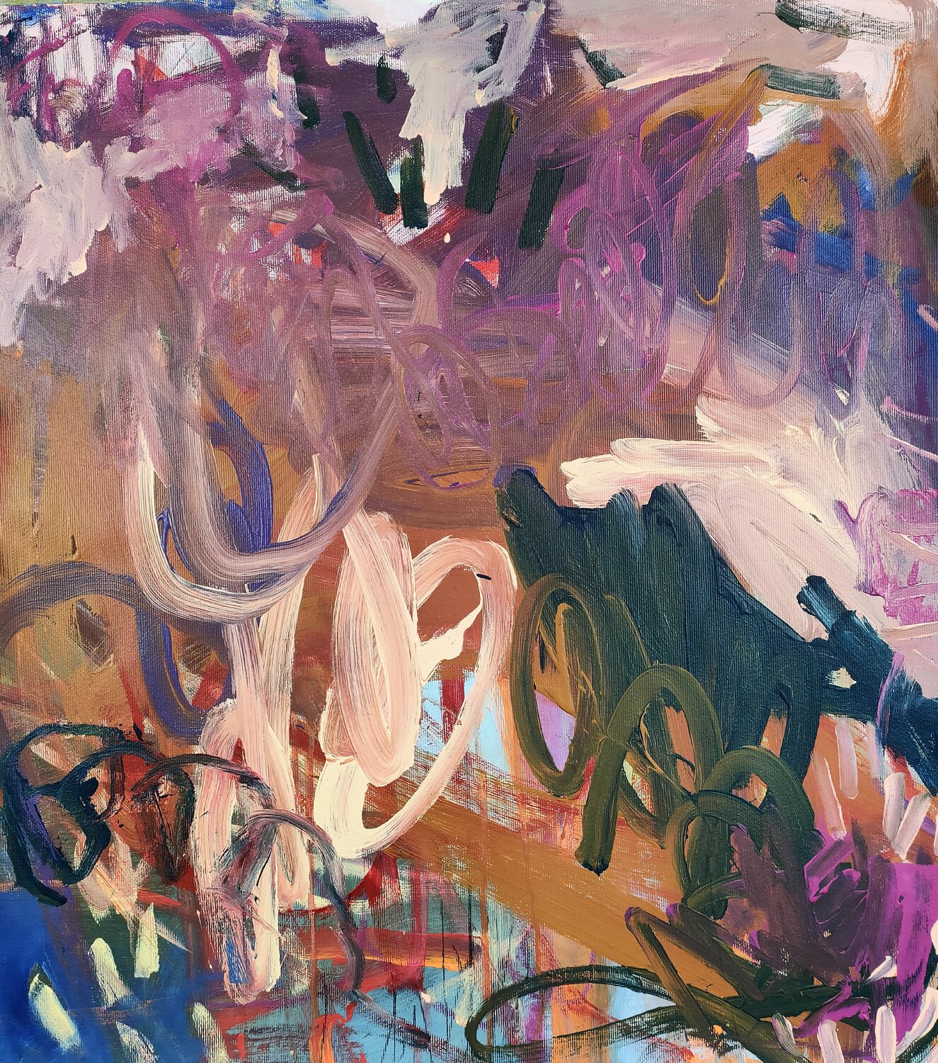 Swimming with the fishes Emily Starck Original painting for sale
