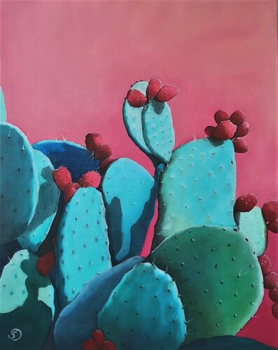 Cactus Mexique by Sabine Ducarn, Painting for Sale on Select