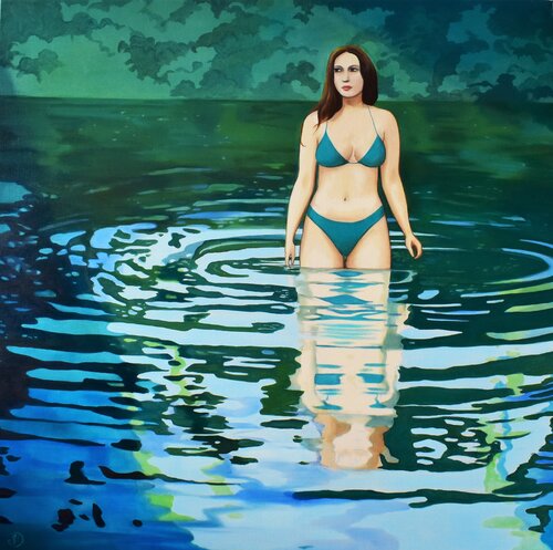 Le lac by Sabine Ducarn, Painting for Sale on Select