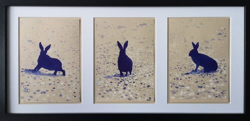 3 lapins qui jouent by Sabine Ducarn, Drawing for Sale on Select