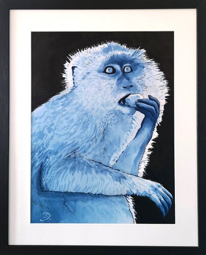 "Okay fine… I snack at night!" by Sabine Ducarn, Drawing for Sale on Select