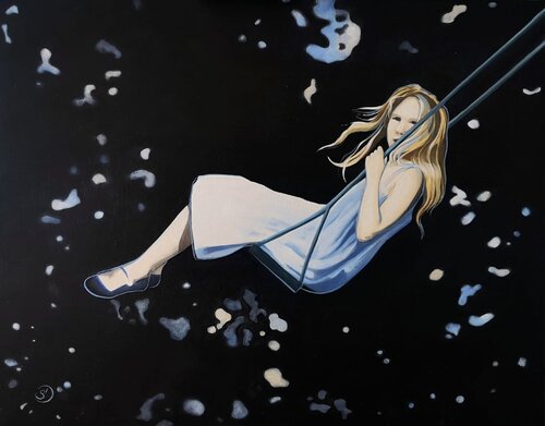 Floating Memory by Sabine Ducarn, Painting for Sale on Select