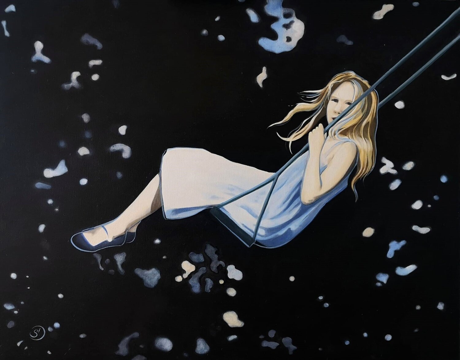 Floating Memory Sabine Ducarn Original painting for sale