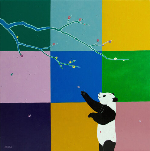 Falling Flowers by Jia Yuan Hua, Painting for Sale on Select