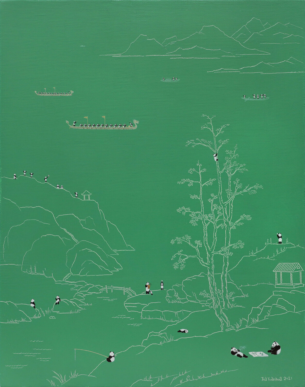 Dragon Boat Festival Jia Yuan Hua Original painting for sale
