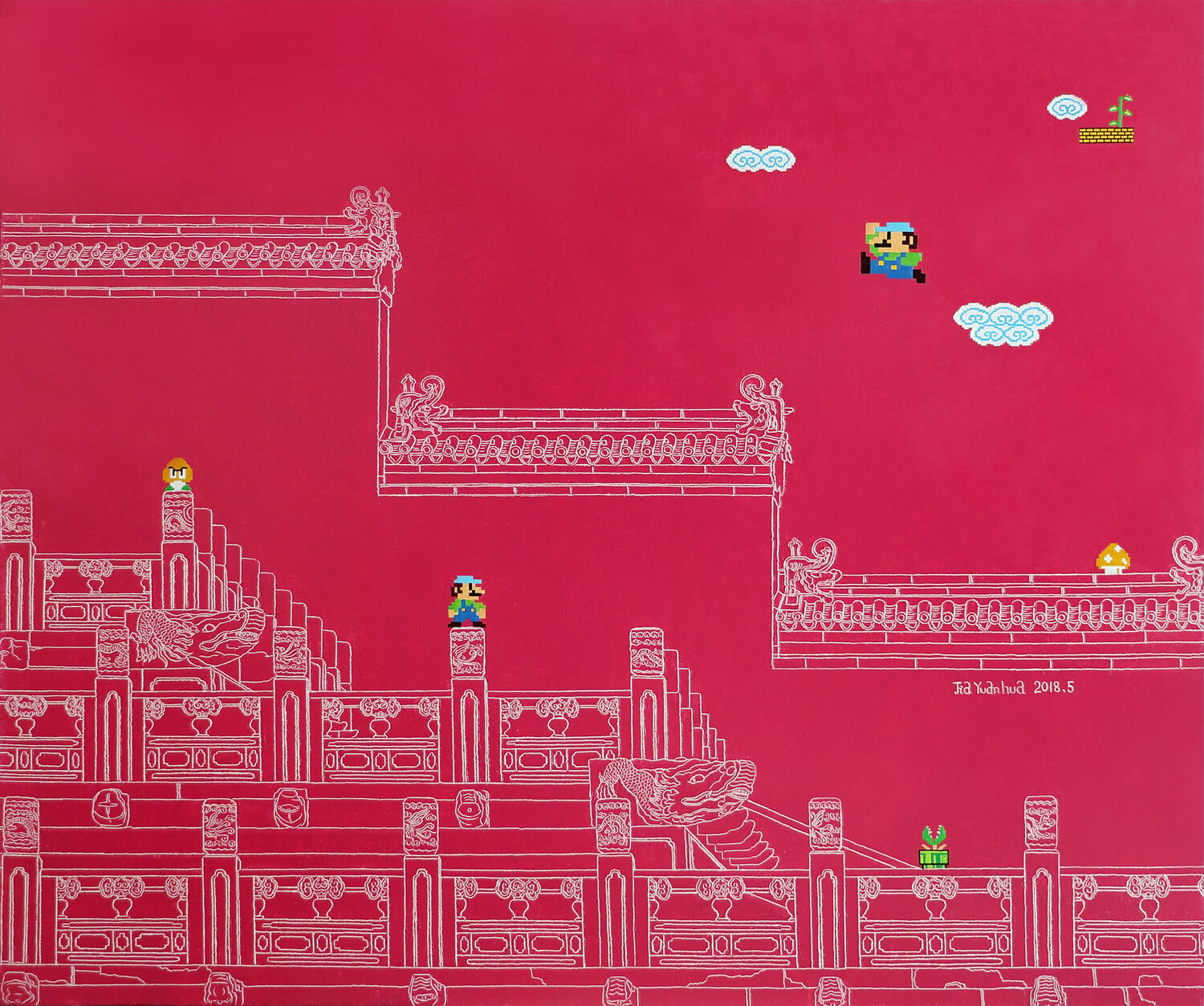 unknown world No.4 Jia Yuan Hua Original painting for sale