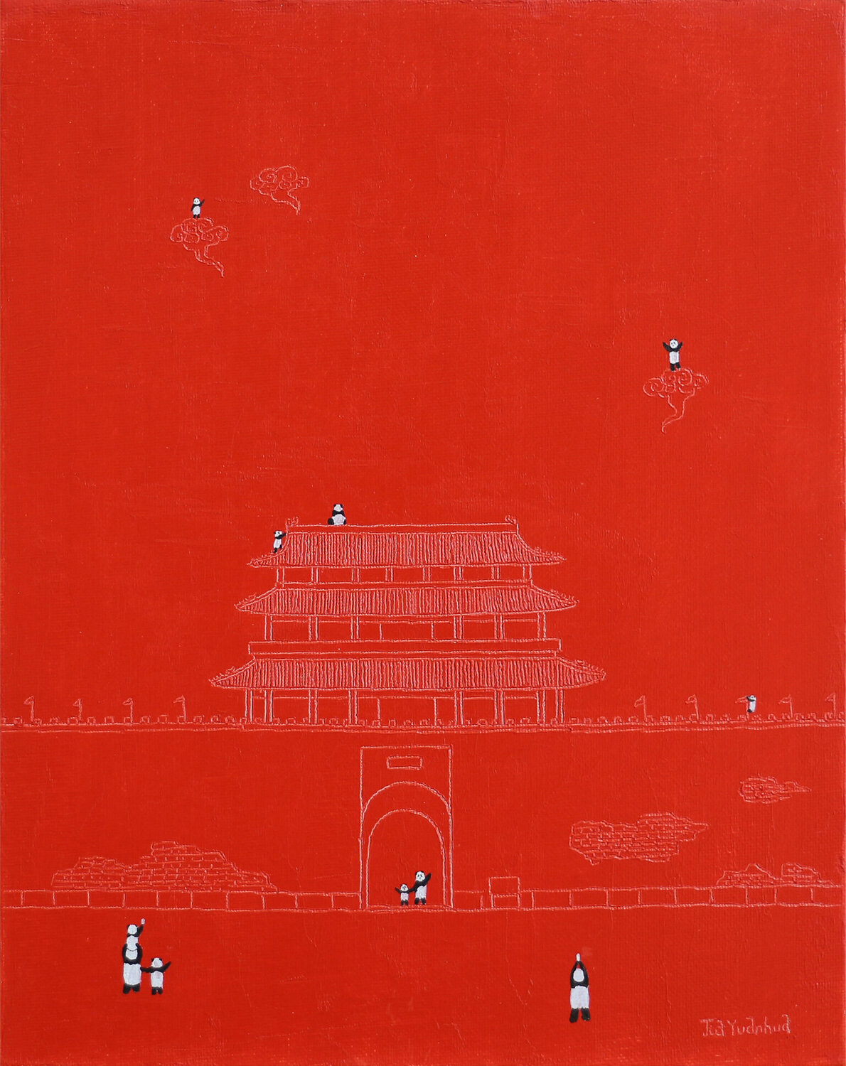 on the cloud Jia Yuan Hua Original painting for sale