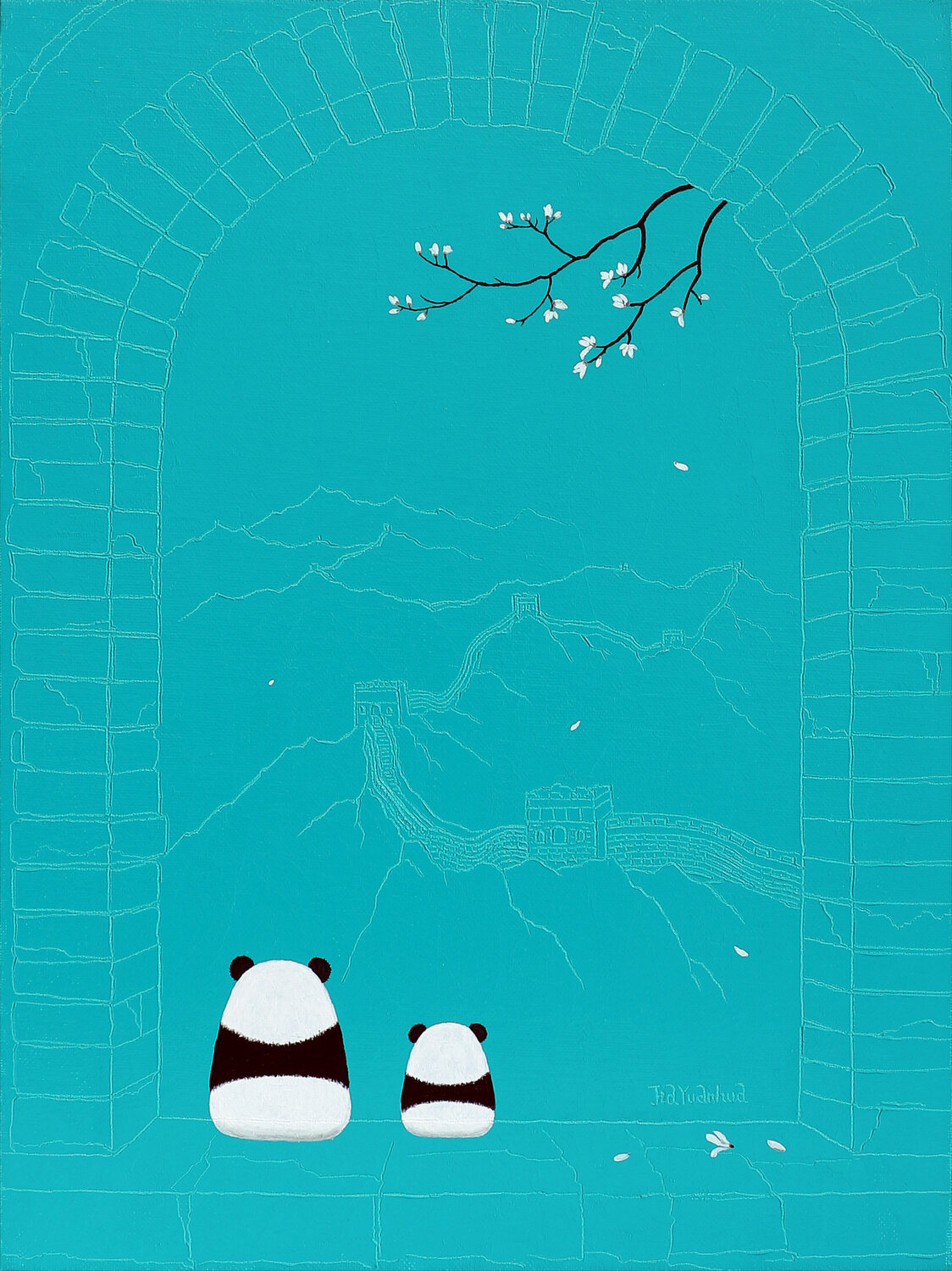 Beautiful Spring Jia Yuan Hua Original painting for sale