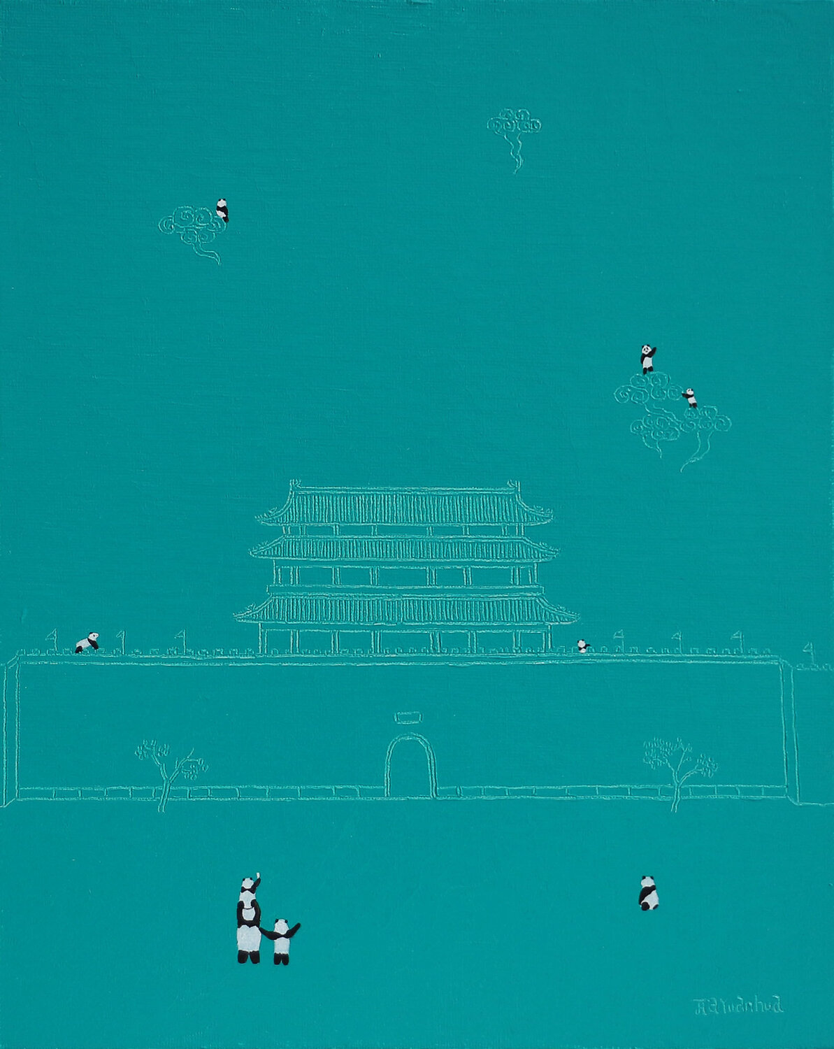 on the cloud No.2 Jia Yuan Hua Original painting for sale
