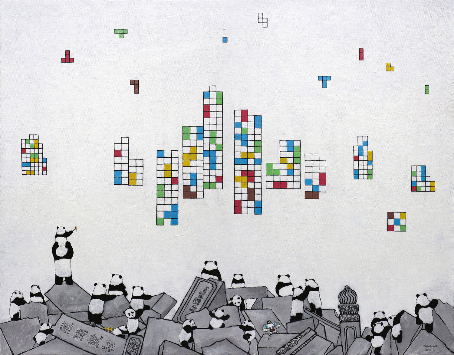 Lost world No.2 Jia Yuan Hua Original painting for sale