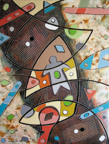 Onde radio by Andrea Benetti, Painting for Sale on Select