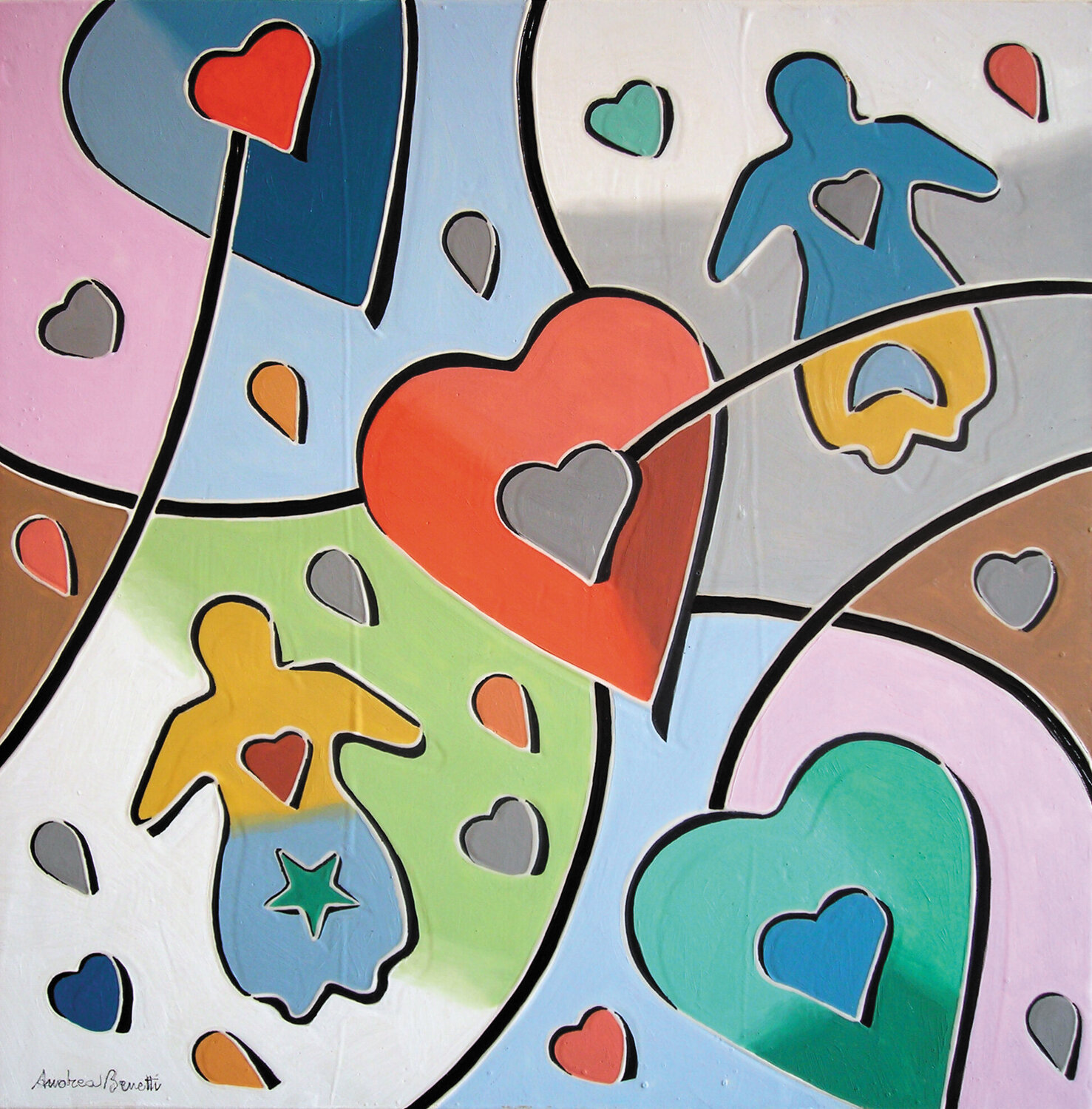 Le donne e il cuore Andrea Benetti Original painting for sale