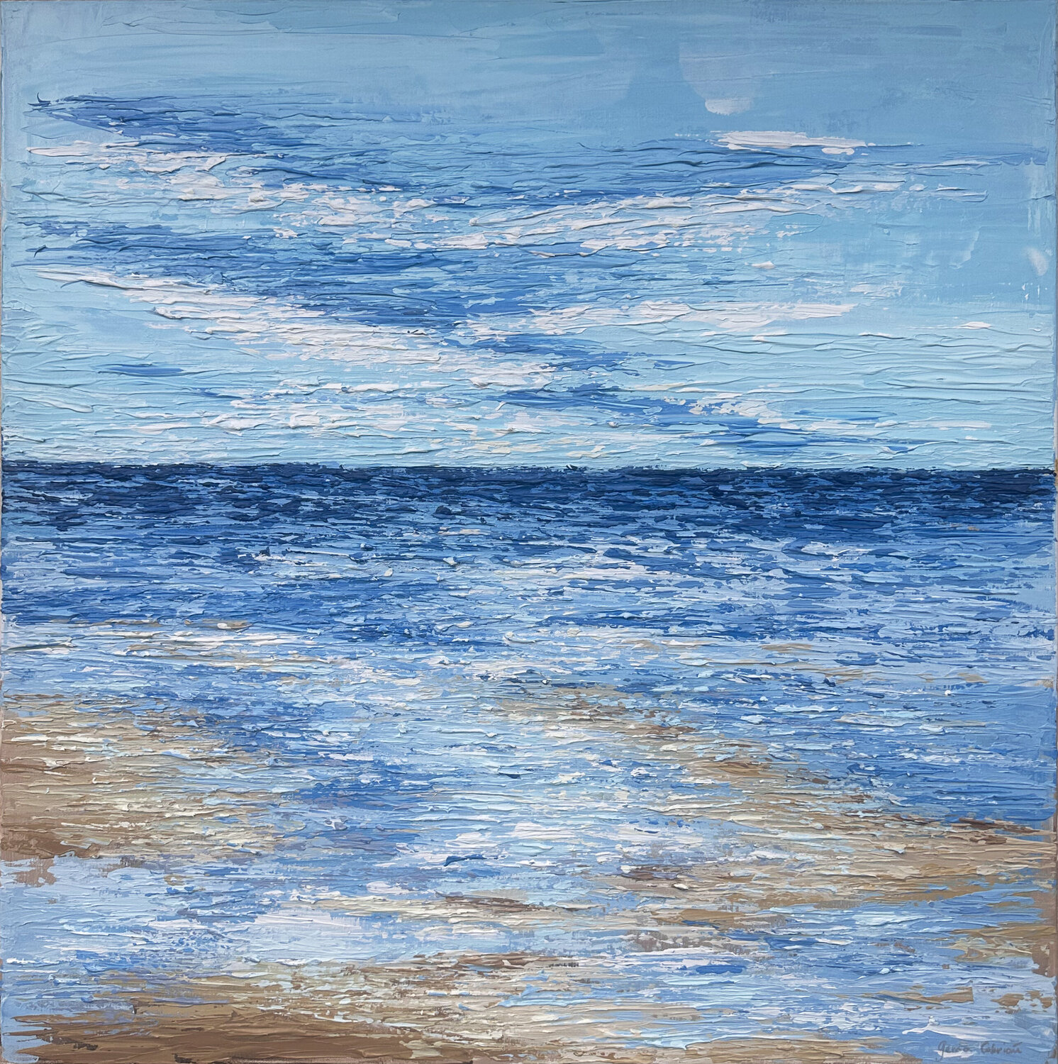 Mar de verano Gema Cebrian Original painting for sale