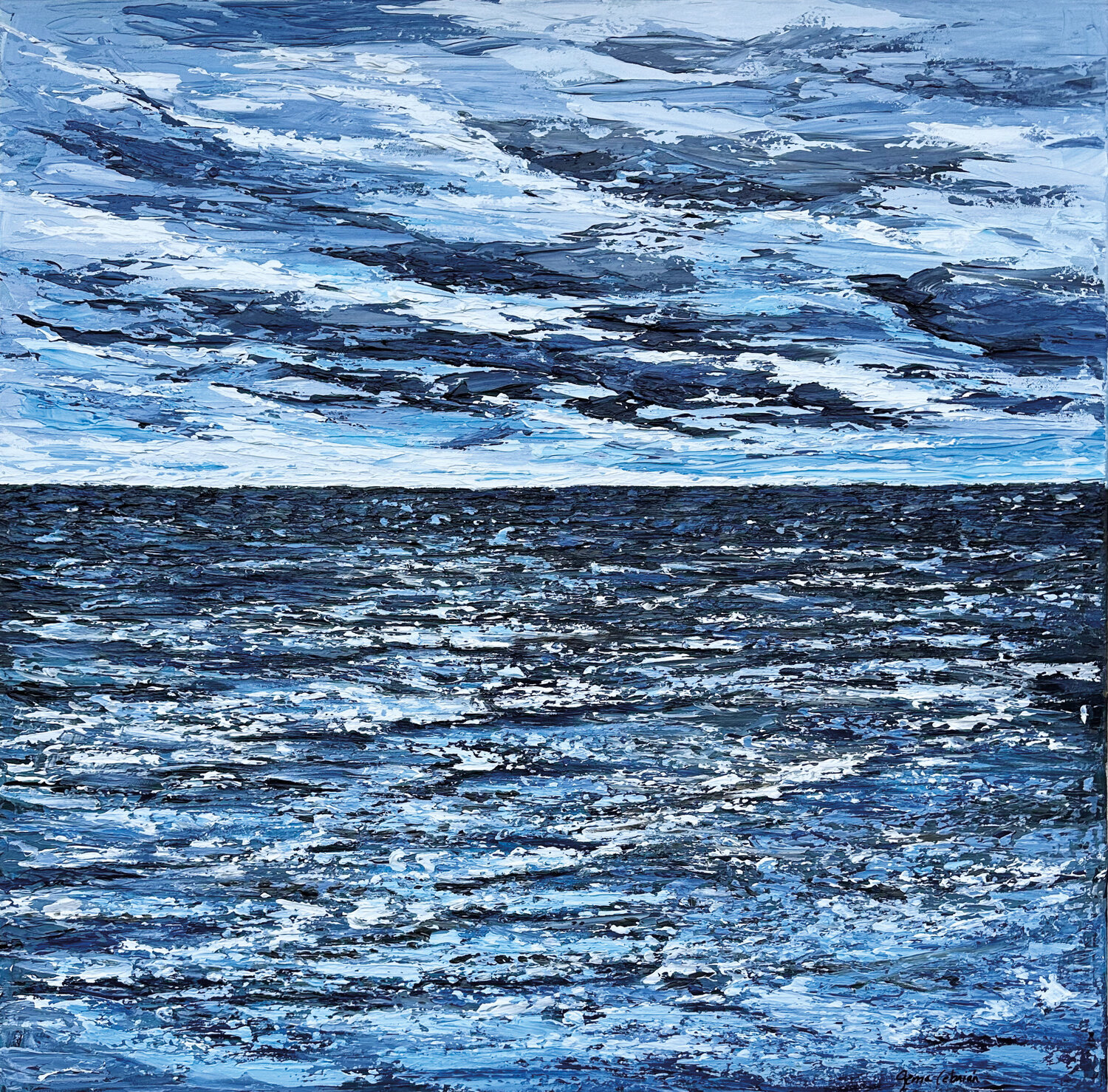 Mar de invierno Gema Cebrian Original painting for sale