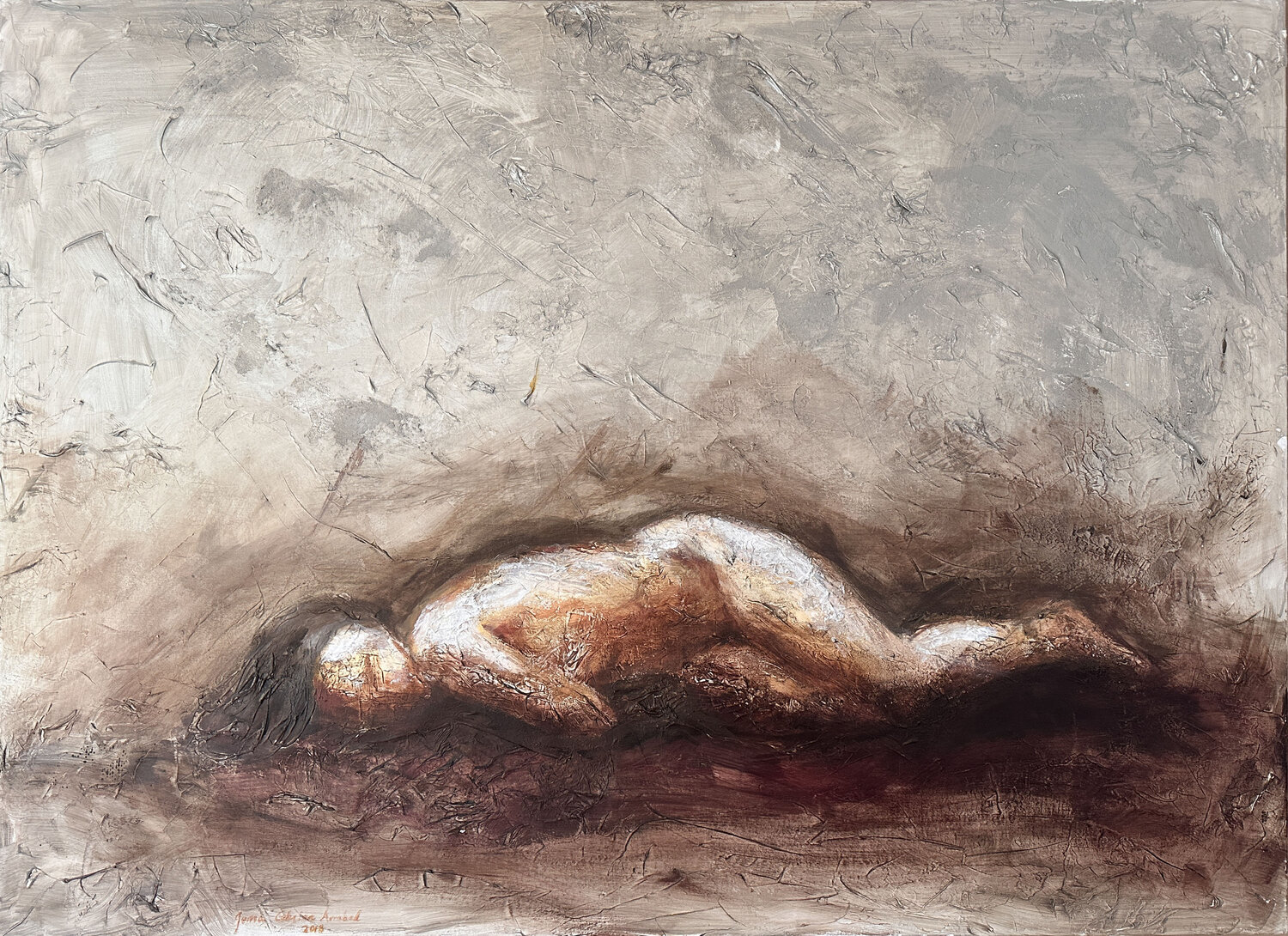 El descanso Gema Cebrian Original painting for sale