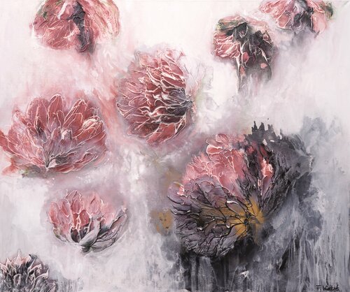 Suspended in a tranquil moment by Françoise Wattré, Painting for Sale on Select