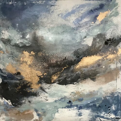 Ice crystals on my window by Françoise Wattré, Painting for Sale on Select