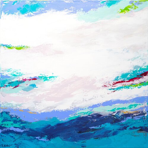 Between Sea and Sky by Françoise Wattré, Painting for Sale on Select