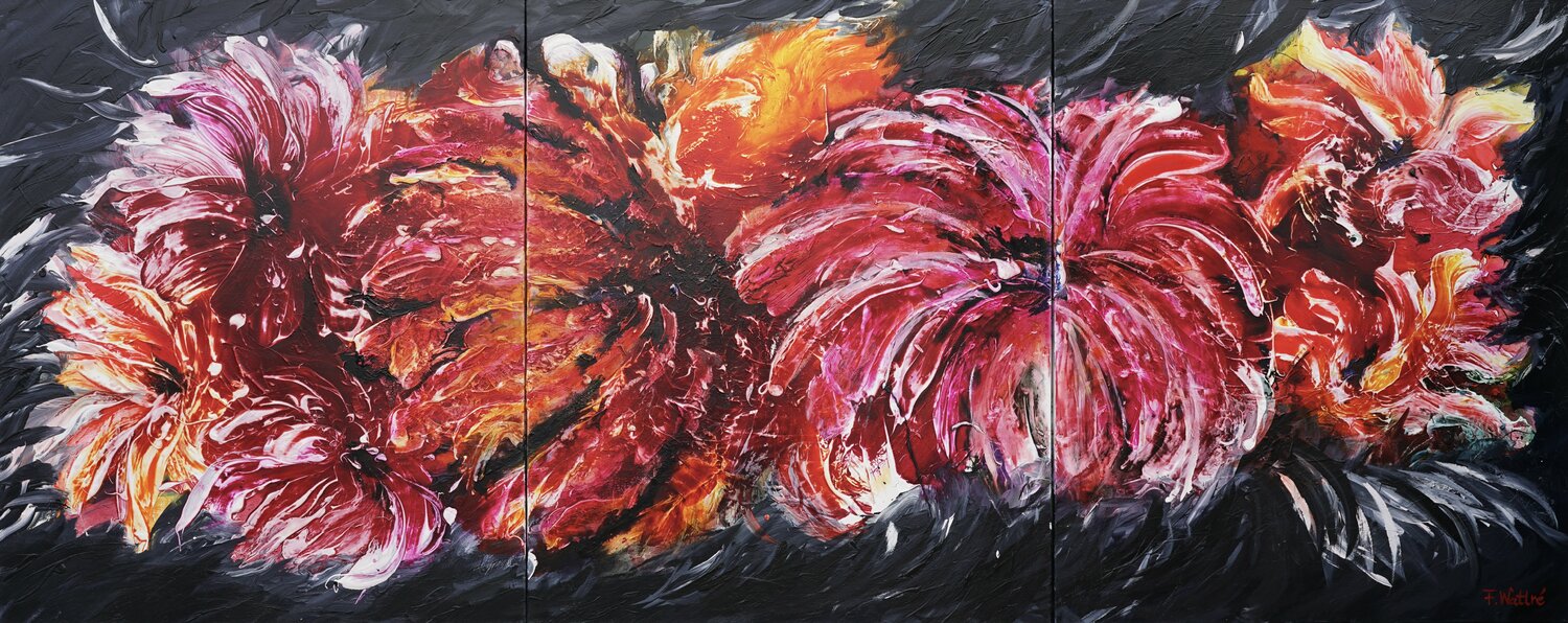 Music is a sublime Passion Françoise Wattré Original painting for sale