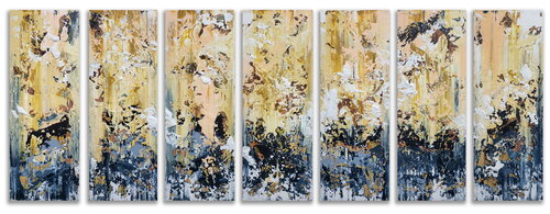 Golden Waterfall by Alex Senchenko, Painting for Sale on Select