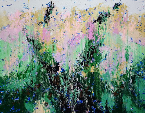 Green Depth by Alex Senchenko, Painting for Sale on Select