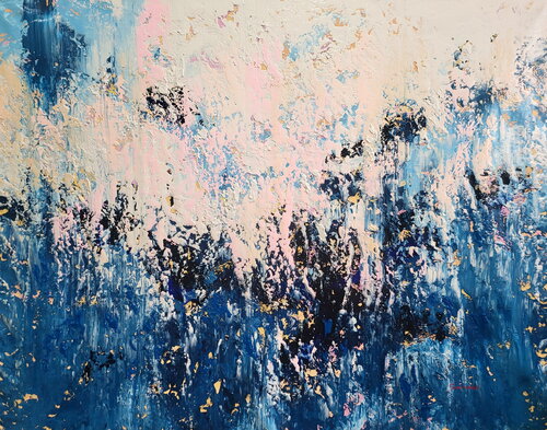 Frost and Petals by Alex Senchenko, Painting for Sale on Select