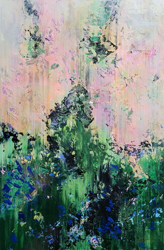 Moss and Mist by Alex Senchenko, Painting for Sale on Select
