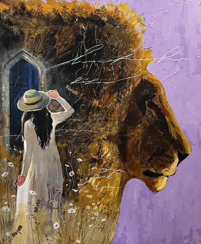 Lion by Viktoria Adkozalova, Painting for Sale on Select