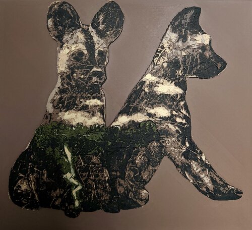 Painted dog by Viktoria Adkozalova, Sculpture for Sale on Select