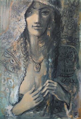Wive of the fighter by Giorgi Rurua, Painting for Sale on Select