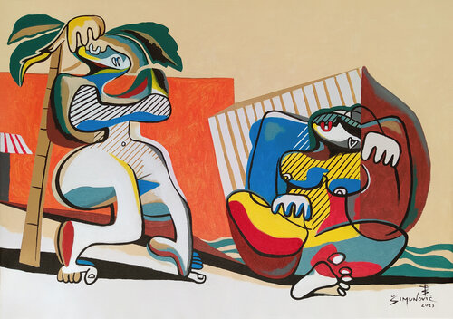 By the seaside by Bernard Simunovic, Painting for Sale on Select
