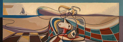 Emergence within a Relational Grid by Bernard Simunovic, Painting for Sale on Select