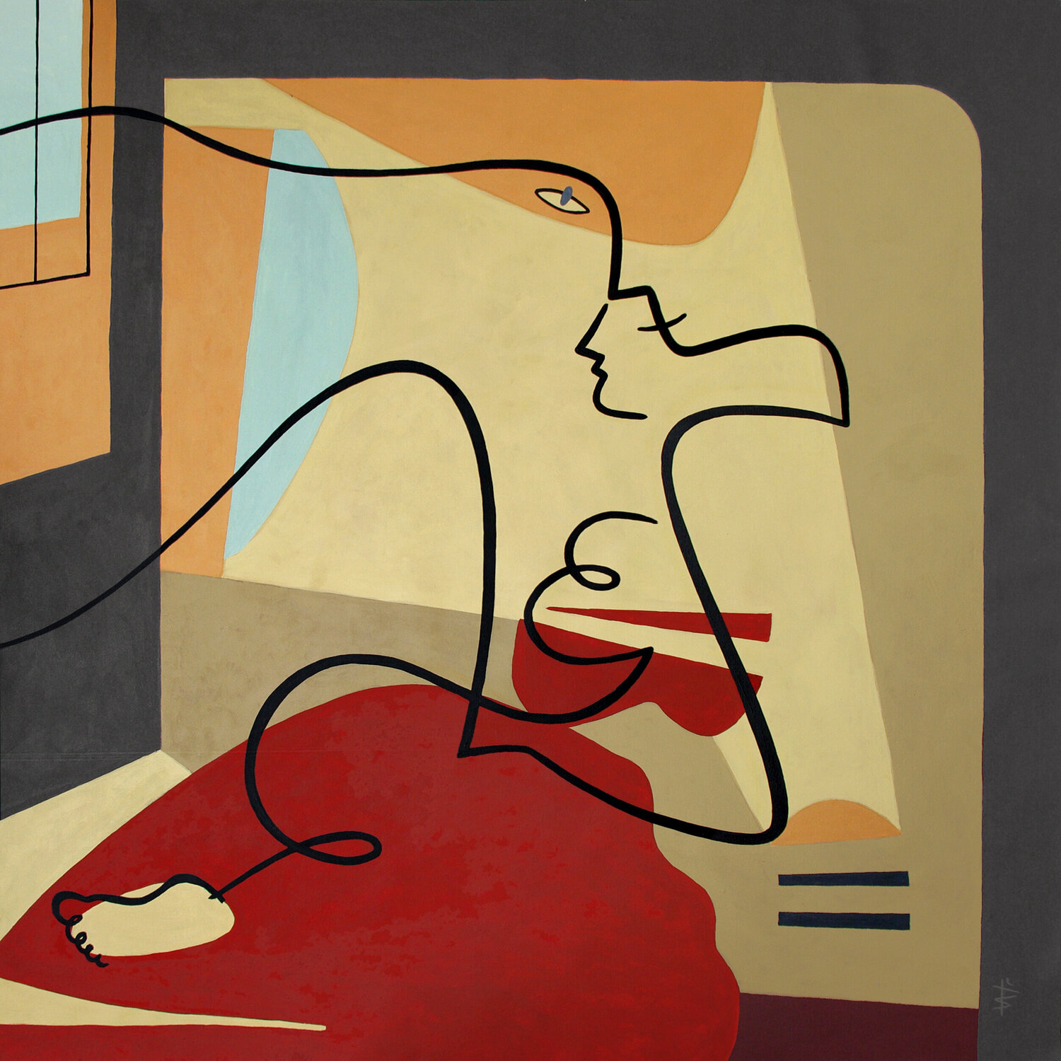 Dual Presence Bernard Simunovic Original painting for sale