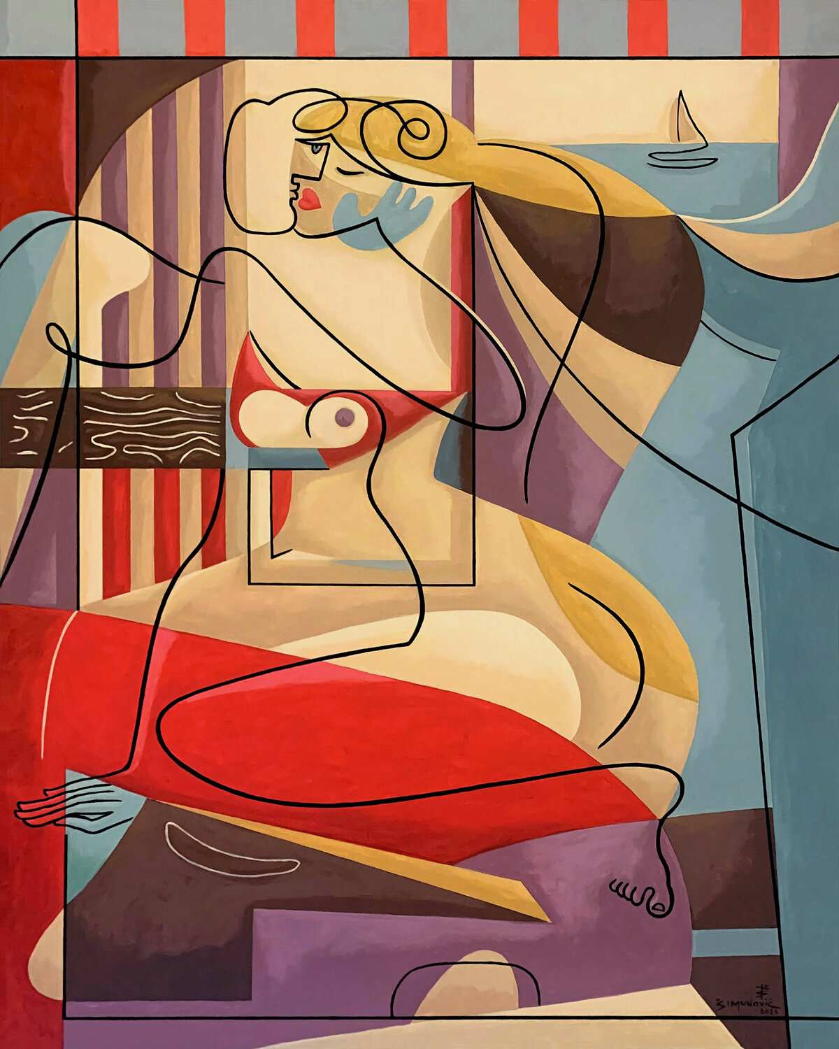 Window to Infinity Bernard Simunovic Original painting for sale