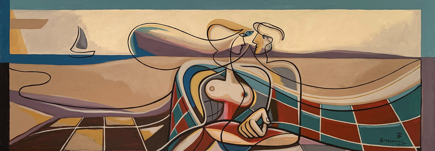 Emergence within a Relational Grid Bernard Simunovic Original painting for sale